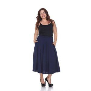 Plus Size New Navy Midi Skirts Multisize WM 709